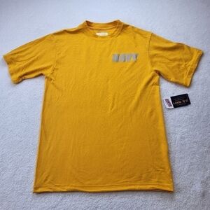 Soffe Authentic US Navy Short Sleeved Tee Shirt Gold Men's Size Small NWT